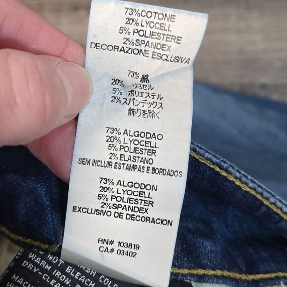 Harley Davidson Straight leg Womens Jeans Stretchy Soft *Irregular* - Picture 9 of 12